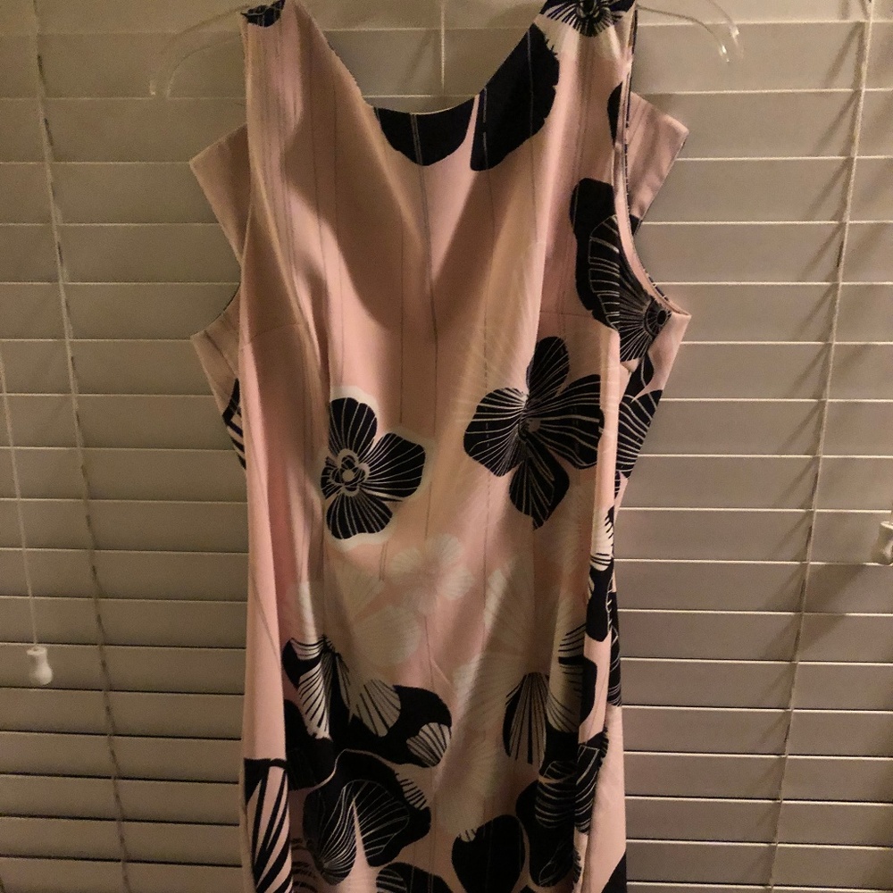 Connected Apparel ~ Pink/Black/White Floral Dress